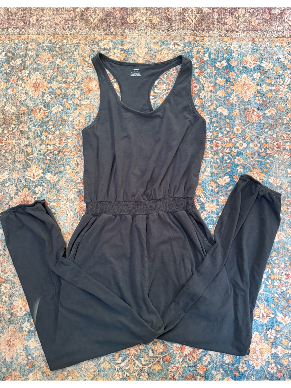 Aerie Real Me Black Jogger Jumpsuit